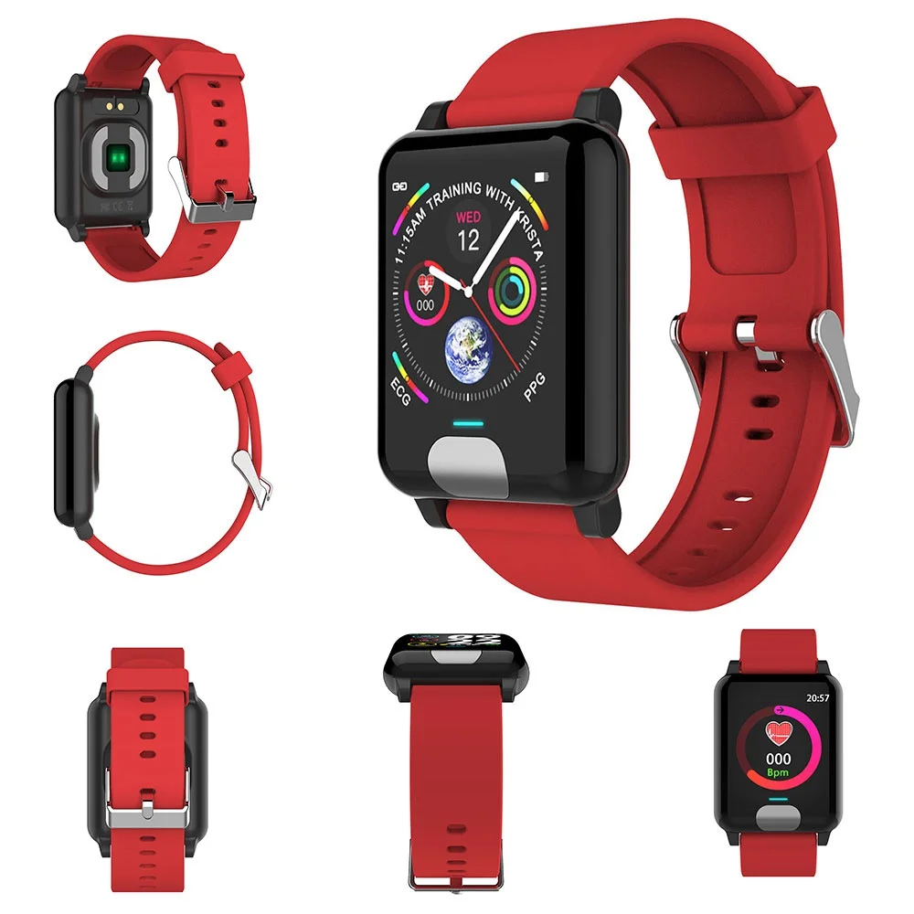 

KISSCASE 3D Dynamic Heart Rate Electrocardiogram Smart Watch Blood Pressure Bluetooth Wristband With LED Screen Sprots Bracelet