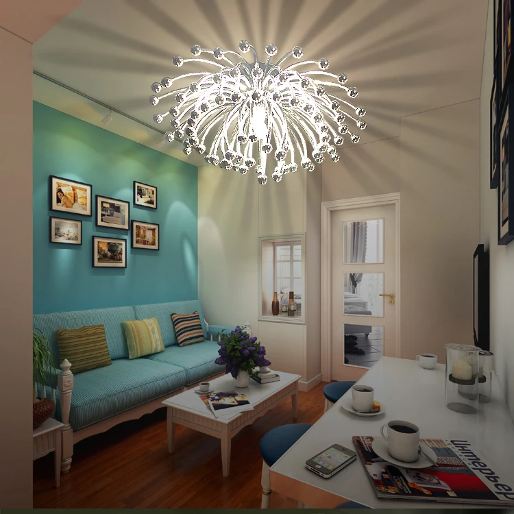 ZX Best Price Modern Milan Italy LED Ceiling Lamp Creative Living Room Bedroom E27 Chrysanthemum Lighting Indoor Decoration Lamp