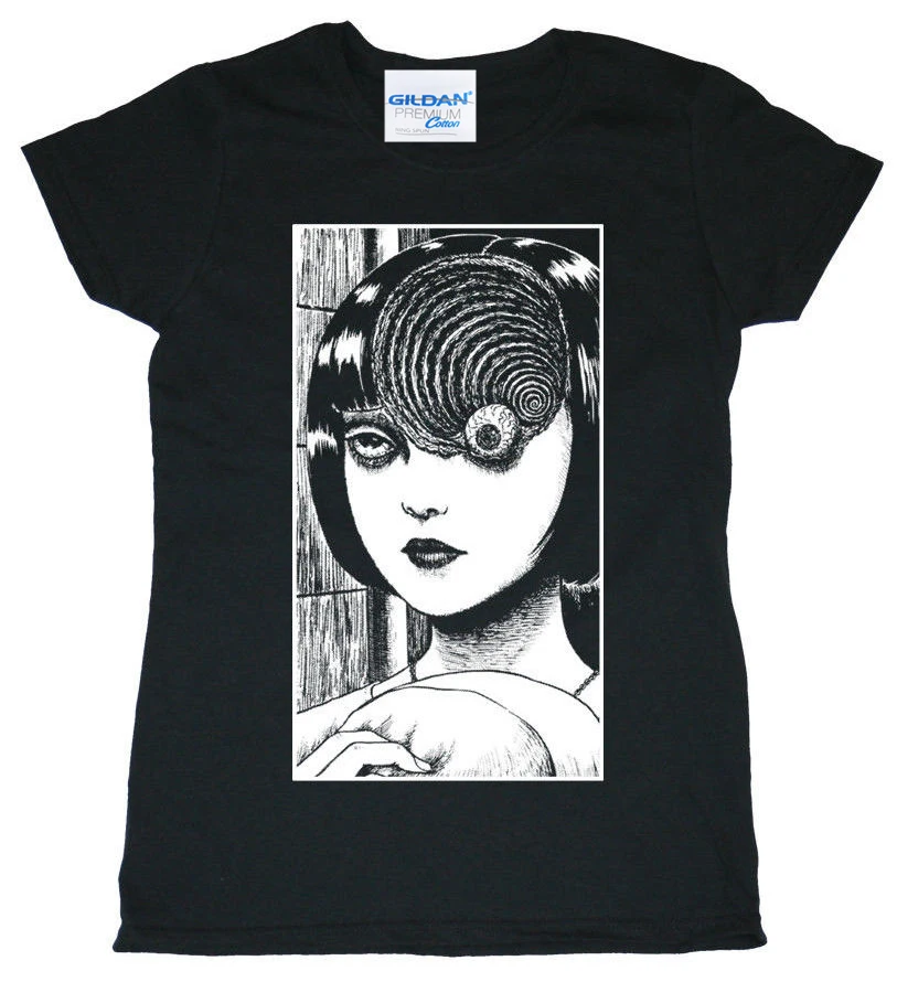 Summer Style Fashion Men Casual tees Uzumaki Shirt Junji Ito Horror