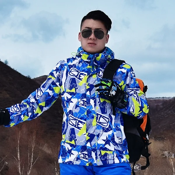 Мужские куртки для катания на лыжах, зимние теплые водонепроницаемые ветроустойчивый сноуборд, куртки для альпинизма, Мужская лыжная спортивная одежда - Цвет: Model 3