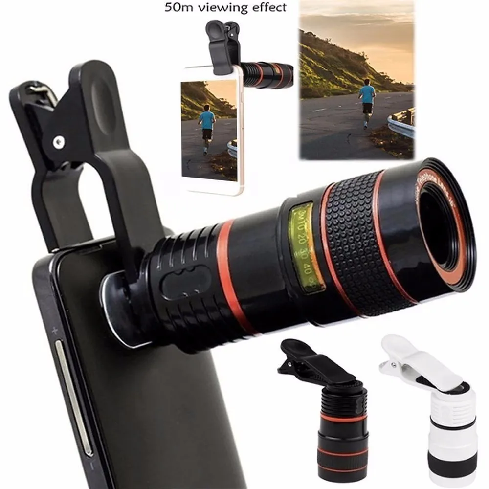 Universal Clip 8X Zoom Mobile Phone Telescope Lens