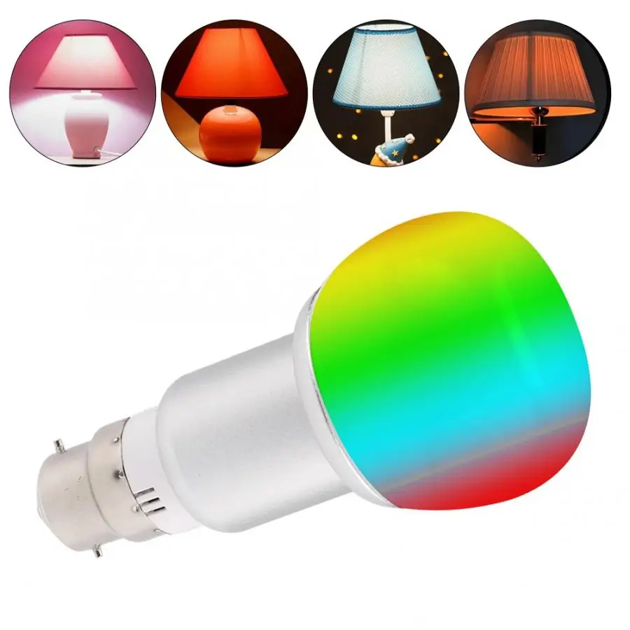 AC 85-265V RGB &amp W 7W LED умная многоцветная Лампа управления Wifi | Лампы и освещение