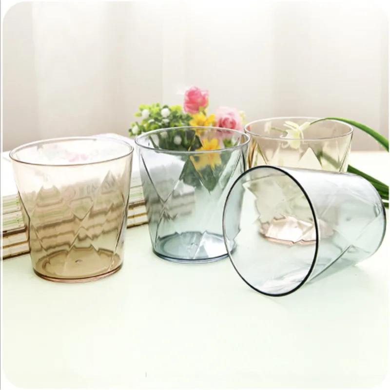 

Fashion Kitchen Supplies Creative Transparent Plastic Cup Drink Cup 2PCS