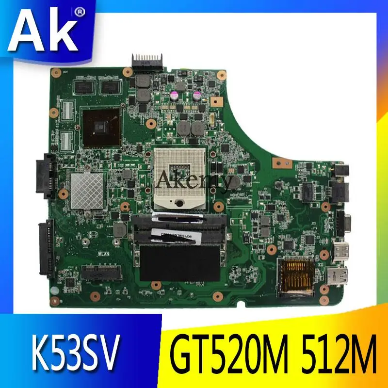 AK K53SV материнская плата для ноутбука For Asus K53SM K53SC K53S K53SJ P53SJ A53SJ тест оригинальная 3