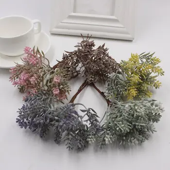 

6 pieces of artificial grass succulents rustic style scrapbook wreath fake flower shooting props