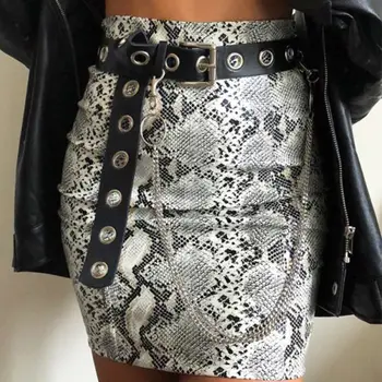 

Snake Skin Print High Waist Mini Skirt Women Fashion Skinny Short Sexy Skirts Womens Autumn Casual Ladies Skirts 2018 Pencil