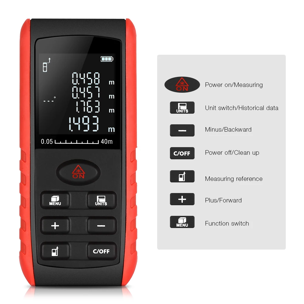 

40m telemetro laser distance meter Digital Laser rangefinder metro laser Handheld lazer metreler medidor laser distancia