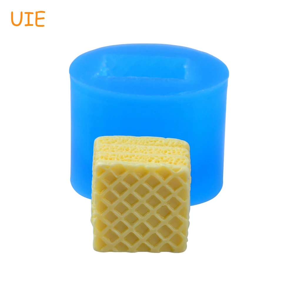 

QYL405U 18.1mm Waffle / Waffer Cookie Silicone Mold - Wafer Biscuit Mold Fondant Sugarcraft Baking Tools, Candy, Chocolate Resin