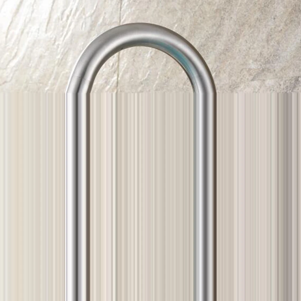 

Home Durable Flexible Stainless Steel Tap Silver Sink Faucet Bathroom Spout Swivel Design Practical Deck Mount Kitchen Water