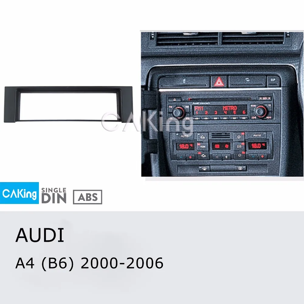 Одиночная Din Автомобильная панель Радио панель для Audi A4(B6) 2000-2006 Dash монтажный комплект установка Facia Лицевая панель Крышка ободок консоль отделка