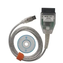2016 El Más Nuevo MINI VCI Para Los TIS MINI VCI J2534 Herramienta de Diagnóstico Cable MINI-VCI TIS Techstream V10.30.029 Inteface FT232RL Viruta LR10