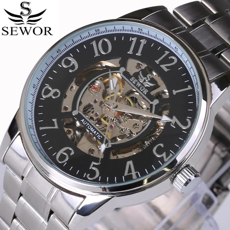 

Mens Watches Top Brand Luxury Sport Men's Fashion Casual Automatic Self-Wind Mechanical Stainless Steel Waterproof Wrist watch