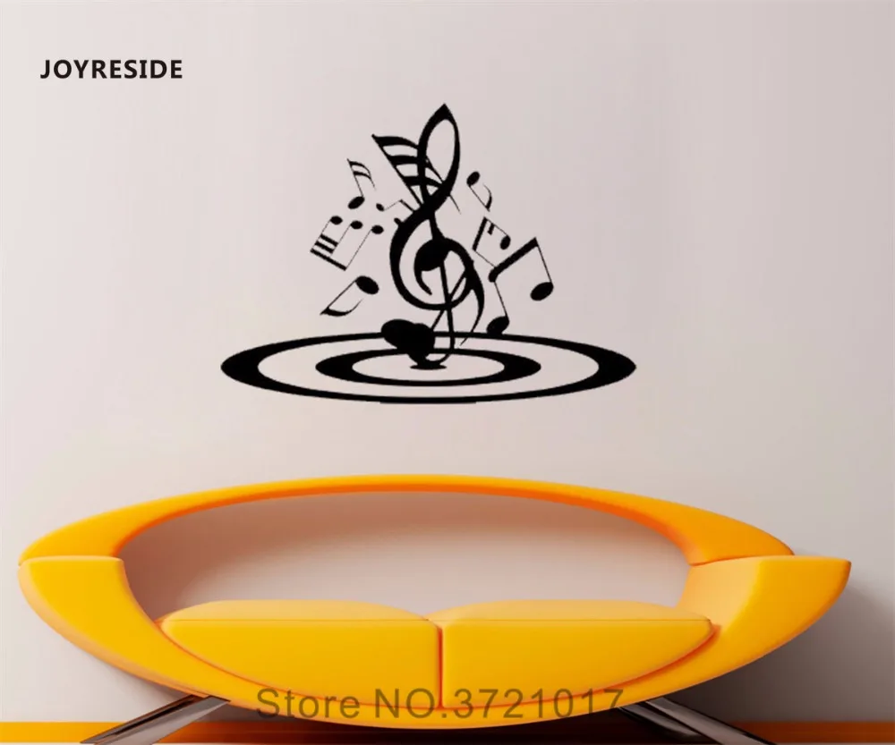 

JOYRESIDE Music Gift Wall Notes Signs Decal Vinyl Sticker Art Kidsroom Bedroom Music Room Design Murals Decor Decoration A153