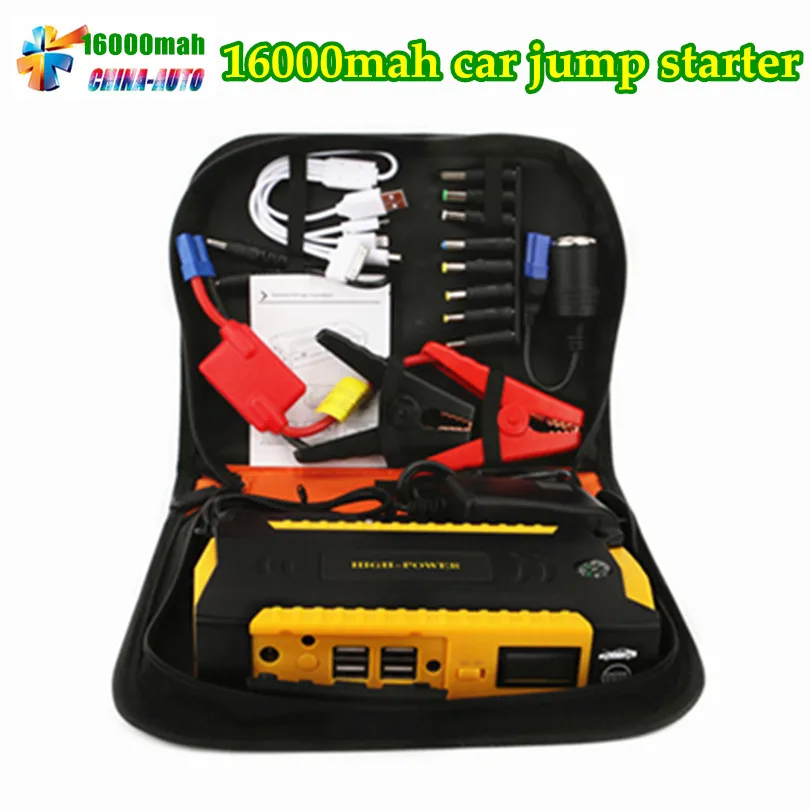 imágenes para 2017 Multi-Función de 16000 mAh 12 V Coche de Arranque Salto Coche Portátil Pico 600A 4USB Cargador de Coche Banco de la Energía brújula SOS Luces imágenes para 2017 Multi-Función de 16000 mAh 12 V Coche de Arranque Salto Coche Portátil Pico 600A 4USB Cargador de Coche Banco de la Energía brújula SOS Luces