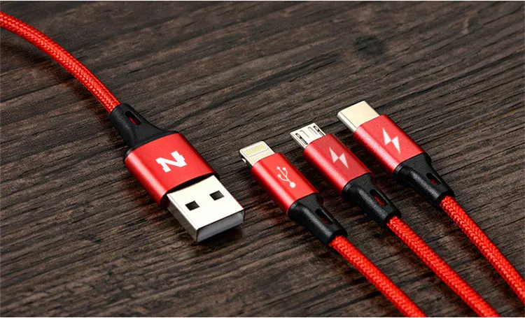 NOHON Micro type C USB кабель type-C 8pin 3 2 в 1 для iPhone 7 6 6S Plus iOS 10 9 8 Android Xiaomi LG кабель быстрое зарядное устройство кабели