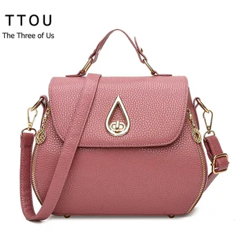 

TTOU Women Fashion Handbag Water Droplets Sequined Messenger Bag High Capacity Shell Shoulder Bag for Female