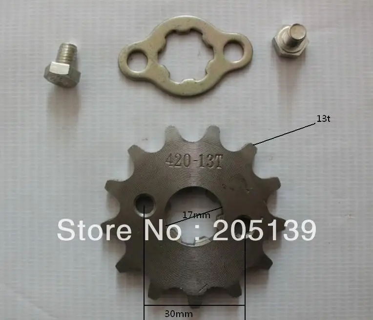 MOTOCROSS MOTOCICLETA scooter 13 tooth 17MM ENGINES gear sprocket FOR 420 CHAIN motorcycle lifan MOTOR PIT