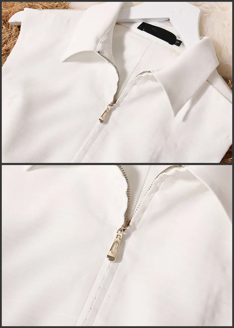 Лидер продаж Лето 2017 г. модные комплекты из двух предметов белые женские офисные костюмы Краткие женские наборы пояса рубашка + штаны