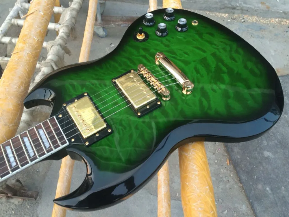 

Electric guitar 2016 new g 400 guitar/green burst color guitar/guitar in china