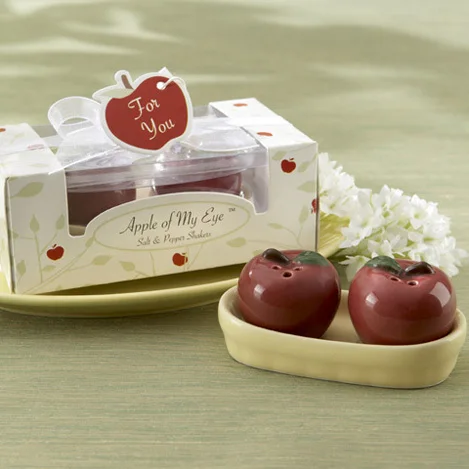 

"Apple Style" Salt Pepper Ceramic Shakers Wedding Party Favor Herb & Spice Tools Home Kitchen Cooking Tool 10106