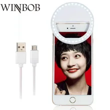 New Arrive USB Charge Selfie Portable Flash Led Camera Phone Photography Ring Light Enhancing Photography for iPhone Smartphone