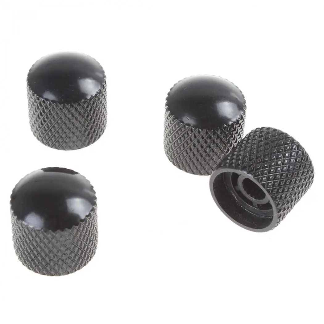 4pcs Black Metal Dome Tone Volume Knob for Electric Guitarin Guitar
