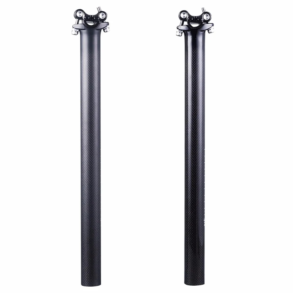 

Gloss/Matte 3K Carbon Fiber Bicycle Seatpost Bike Seat posts 27.2/30.8/31.6mm*350mm 400mm 450mm Road Mountain Cycling Parts