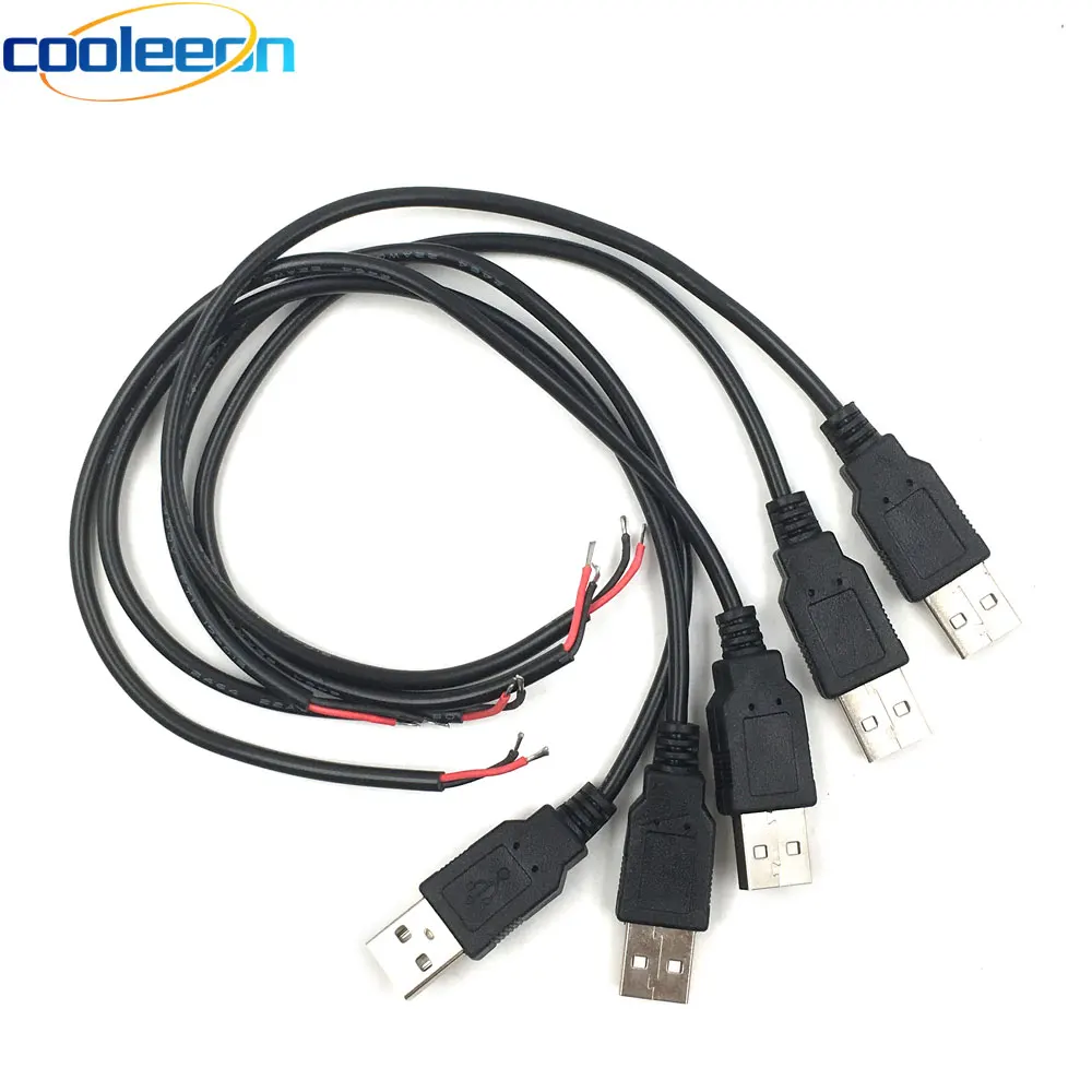 

5pcs USB Plug Connector Adapter with 32cm Wire for LED Strip Lights LED String DIY 5V DC Connector USB 2.0 Socket Wiring