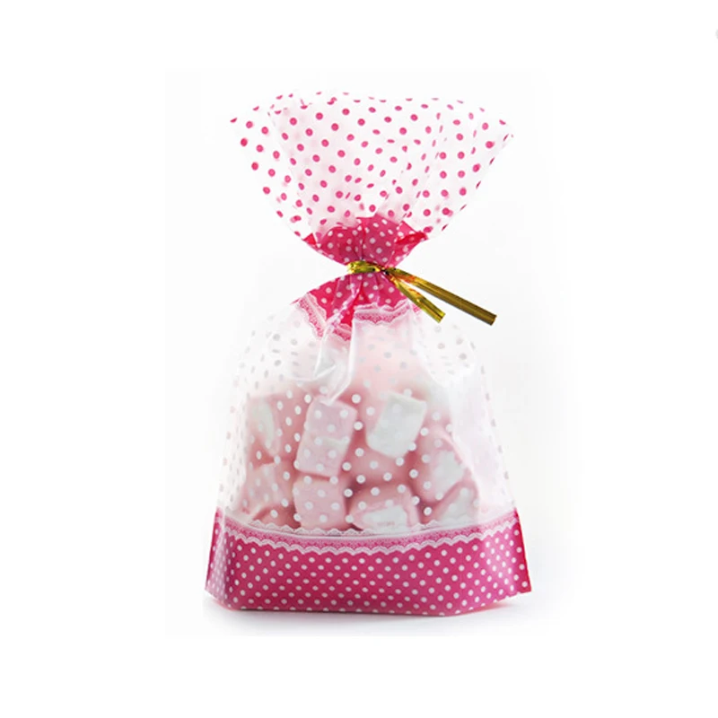12 стилей 50 шт Свадебные сувениры Подарочный пакет 20*28 см большой красочный пластиковый пакет печенье конфеты мешок для рождества день рождения часть