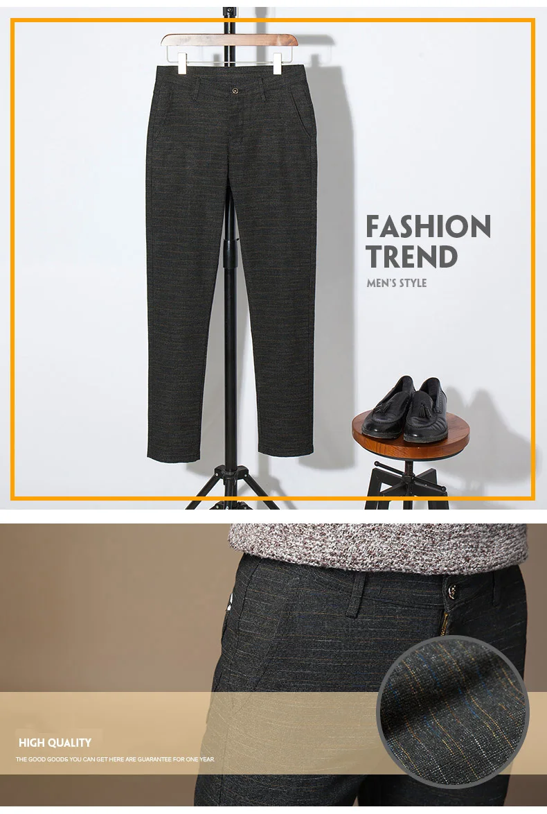 2019 Весна классические мужские брюки длинные Высокое качество Бизнес платье тонкий Jogger мужские эластичные повседневные брюки стрейч