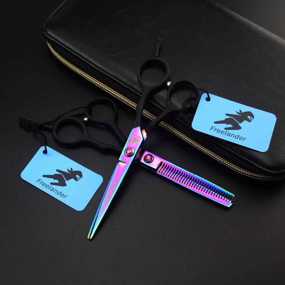 

5.5 inch Japan Hair Cutting Shears Barber Scissors Japan hair cutting scissors high quality with case two color choose