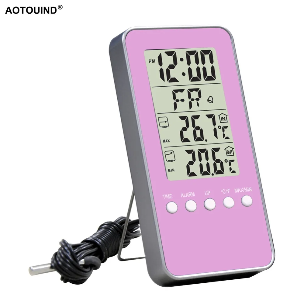 

AOTOUIND OUTDOOR Indoor Temperature Accurate Thermometer Home Decoration Wired Digital Weather Station