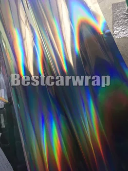 

New Holographic Silver Plotter Cutting Vinyl Stickers Self adhesive decals sticker film sheets PROTWRAPS 1x50m( 3.3x165ft )