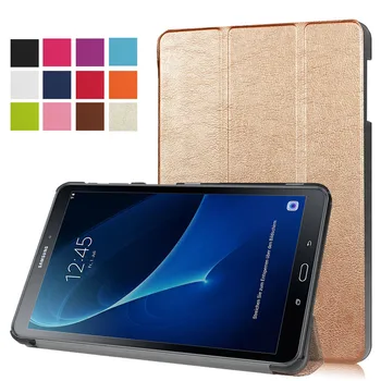 

Slim Magnetic Folding Flip PU Case Cover for Samsung Galaxy Tab A A6 10.1 2016 T580 T585 T580N T585N tablet Skin Case +Film+ Pen