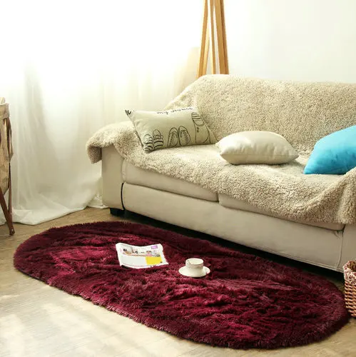 Zeegle سميكة طويلة أفخم البيضاوي السجاد ل غرفة المعيشة أريكة الجدول منطقة البساط مكافحة زلة الحصير السرير الطفل السجاد غرفة