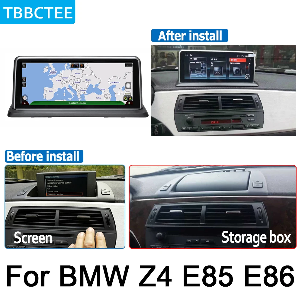 Cheap For BMW Z4 E85 E86 2002~2008 Android Car DVD Navi Player Map Auto Radio Audio Stereo HD Touch Screen All in one WIFI Head Unit 3