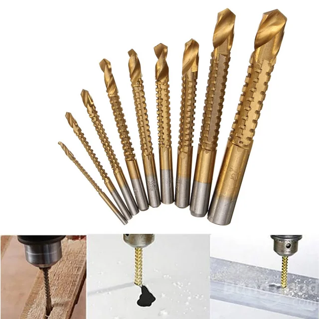 Special Price New 9 Pcs Titanium HSS Drill & Saw Bit Set Cutting Carpenter Wood Metal 3-13mm Special Price New 9 Pcs Titanium HSS Drill & Saw Bit Set Cutting Carpenter Wood Metal 3-13mm