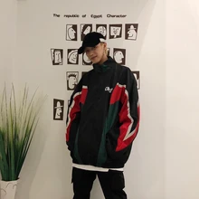 2 цвета M-2XL обувь для мужчин и женщин куртка осень Цвет Лоскутные свободные курточка бомбер женские бейсбольные куртки Для женщин s(C2808