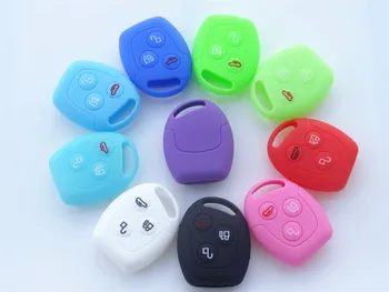 

AUTEWODE Silicone Car Fob For Ford Focus Mondeo Festiva Fusion Suit Fiesta KA key shell case car key cover 1pc