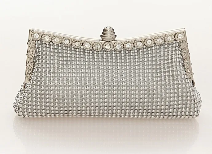 Женские вечерние хрустальные алюминиевые сумки чехол для одежды Смарт маленькие Dimond сумки-клатчи сумочка серебро
