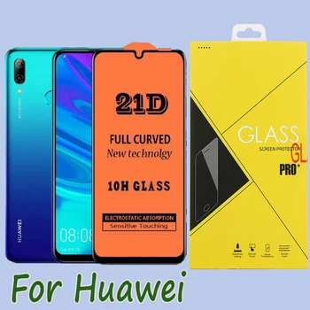 

100pcs 21D Screen Protector Tempered Glass For Huawei Honor 20 Lite 20i V30 Magic 3 Play 3E 9X Pro 9I 9E Enjoy 10 E Yellow Box