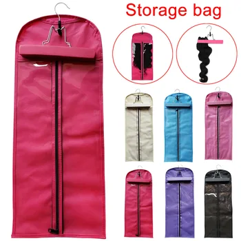 

2018 Hair Extensions Storage Bag Wig Hanger Hair Extension Package Bags with Hanger