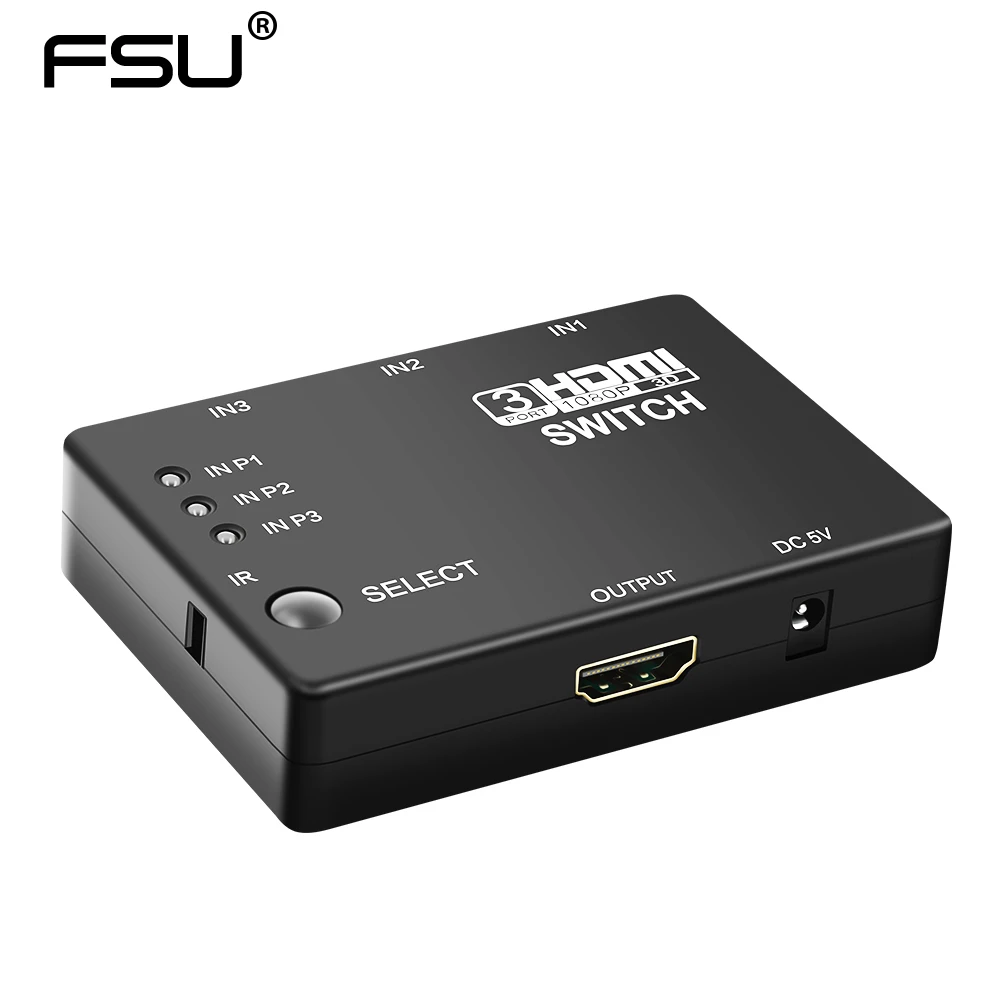 

HDMI Splitter 3 Port HDMI Switch Switcher HDMI Port for XBOX 360 PS3 PS4 Smart Android HDTV 1080P 3 Input to 1 Output