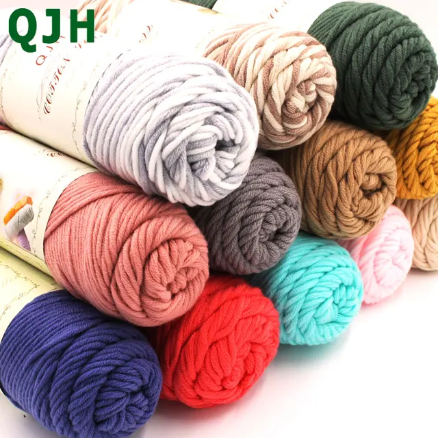 Hot 100g/pcs natural soft Wool cotton yarn thick yarn DIY Hand Knitting