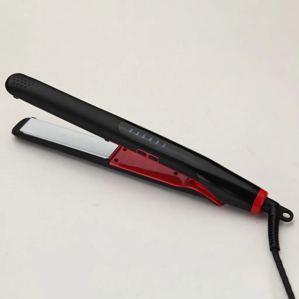 

Free Shipping LCD Display 2-in-1 ceramic coating Hair straightener comb hair Curler beauty care Iron healthy beauty F4.11