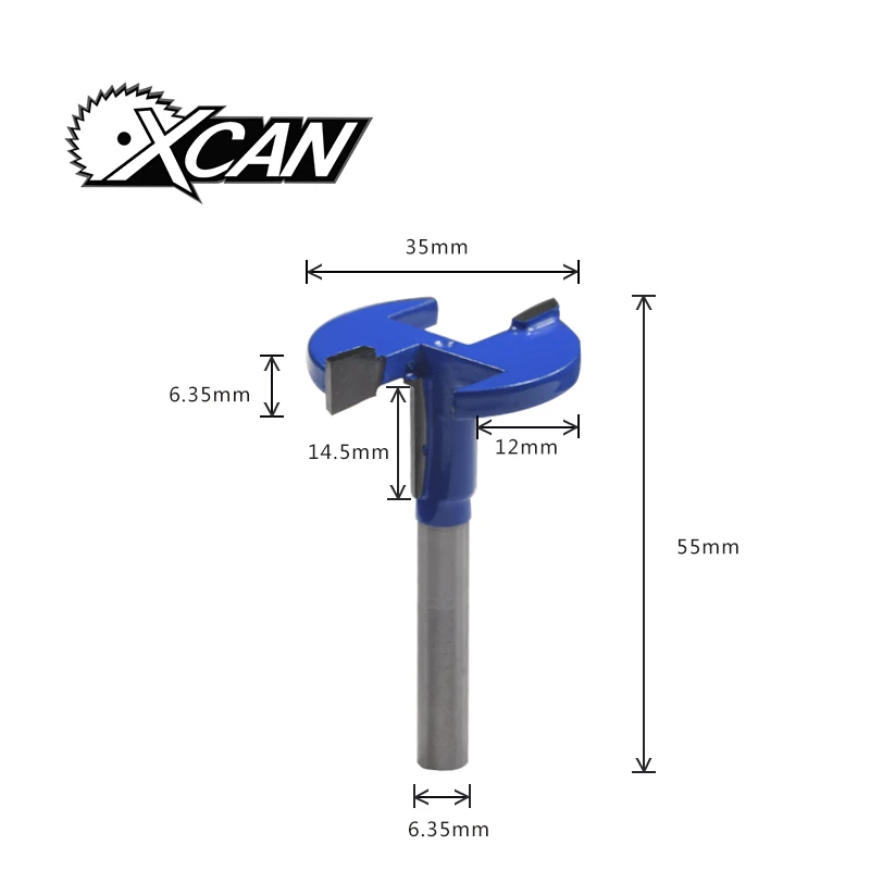 XCAN 1/4 Inch Straight Shank T Slot Router Bit T-Track Woodworking Cutter wood router bits/milling cutter