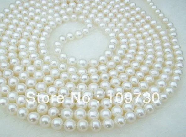

Jewelry 0011791 100'' Natural 8-9mm AAA pearl necklace