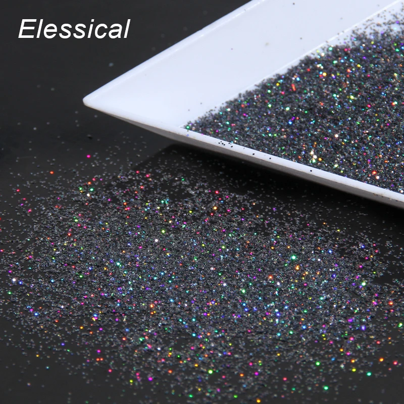

Women Universe Nail Decals Gray Color Dust Design Nail Glitter Powder Dust Holographic Nail Art Styling Tool WY534