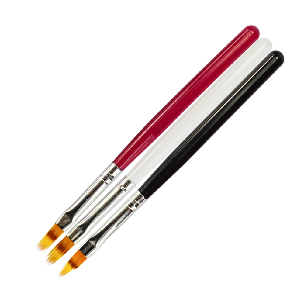 1 шт. дизайн ногтей дизайнерская щетка для ногтей ручка для рисования УФ-гель ручка для рисования черная/красная/белая деревянная ручка инструменты для маникюра LA285