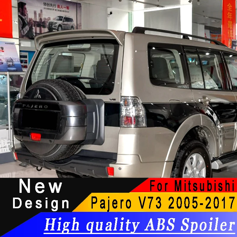 Высококачественный АБС-спойлер для Mitsubishi Pajero V73 2005 до, спойлер на крышу, грунтовка или любой цвет, задний спойлер для Pajero V73